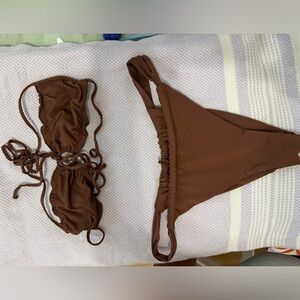 Cocoa string scrunch bikini from 437